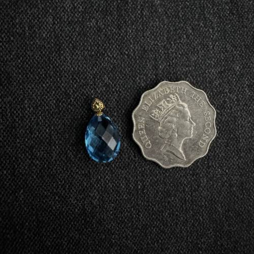 18k金扣托帕石吊墜