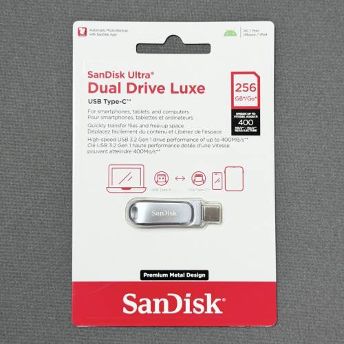 全新 金屬外殼 256GB SanDisk Ultra Dual Drive Luxe Type-C + USB Type-A 兩用 手...