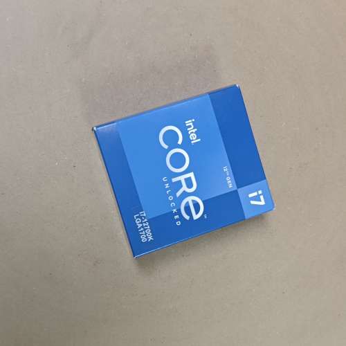 [全新盒裝] 美版 Intel Core i7-12700K 處理器 12核20線程 可超頻 荃灣站交收