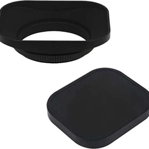 Haoge LH-B46T 46mm Square Metal Screw-in Lens Hood with Cap  (方形遮光罩)