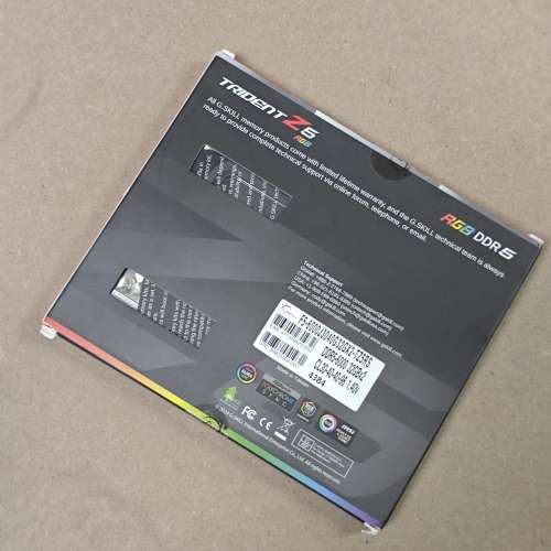 全新美版 G.Skill 芝奇 DDR5 記憶體 F5-6000J3040G 32GX2-TZ5RS 64GB套裝 6000MHz ...