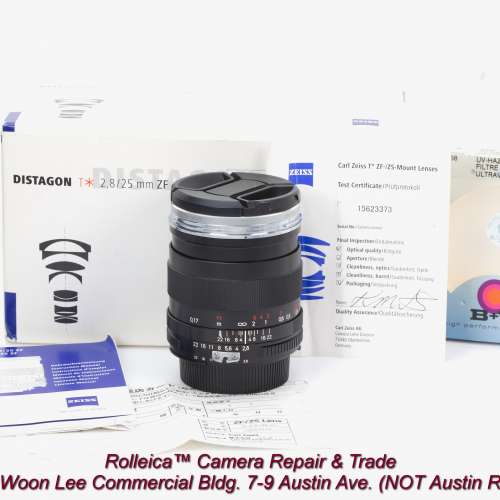 Distagon 25/2.8 ZF [like new] in box, papers & UV  Whatsapp  6807 9298