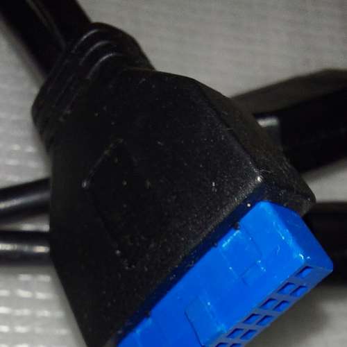 主機板組件：USB3.0 19/20Pin 轉 2口 USB3.0 轉接線, 30cm / 50cm