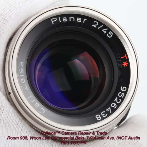 Contax G 45/2 Planar lens, seldom seen late batch. deep coating, minor use