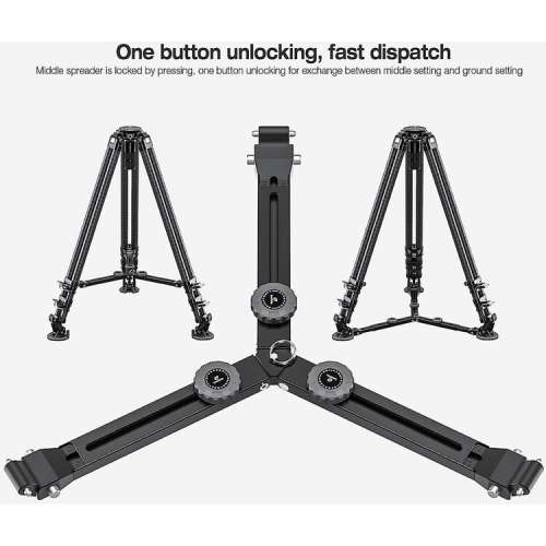 Leofoto LVC-193C Carbon Fiber Twin-Leg Tripod with BV-15 Video Head System