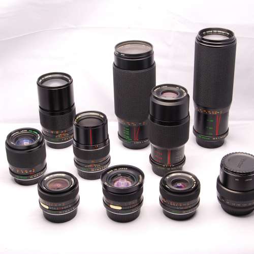 Yashica ML lenses 21, 24, 28, 35, 50, 55, 100, 300mm 影攝佳鏡頭 Contax Yashic...