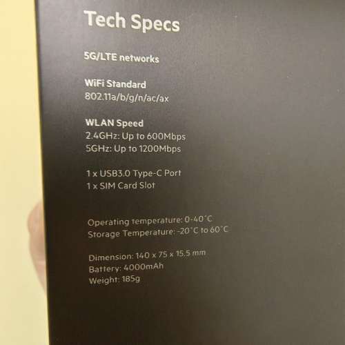 全新 LINKSYS 5G wifi 蛋 FGHSAX1800-AH流動熱點