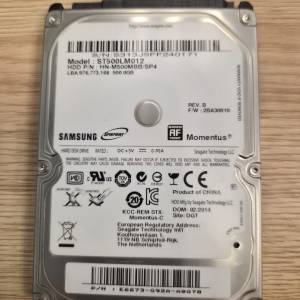 Samsung Momentus 500GB 2.5" SATA硬碟