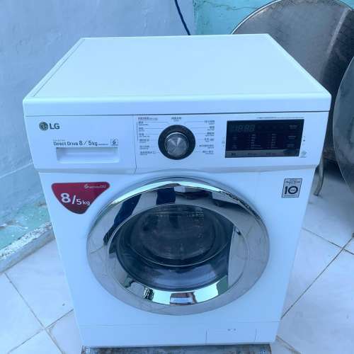 LG 樂金 WF-CT1408MW 8.0/5.0公斤 1400轉 直驅式變頻摩打 洗衣乾衣機 可櫃底/嵌入式...