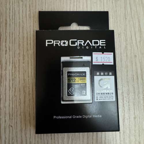 ProGrade Digital GOLD CFexpress 4.0 Type B 512GB容量為512GB