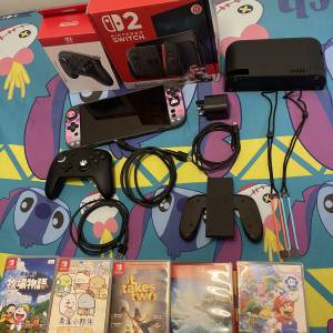 Nintendo Switch 2主機 + 瑪利歐賽車世界組合 齊配件 可提供原裝盒及收據 另外有配...