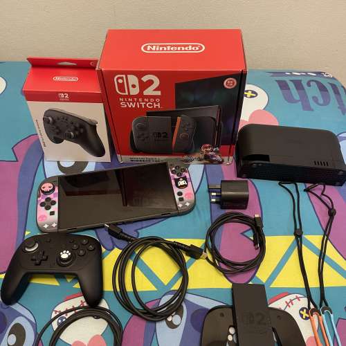 Nintendo Switch 2主機 + 瑪利歐賽車世界組合 齊配件 可提供原裝盒及收據 另外有配...
