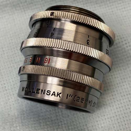 Wollensak Cine Raptar 25mm F1.5 C mount