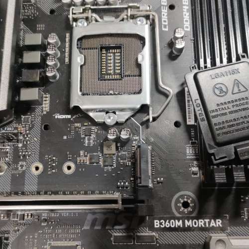 MSI B360M MORTAR Micro ATX主板 ((正版Window11Pro啟動碼)) Socket 1151
