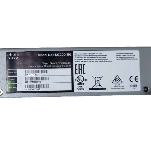 Cisco SG200-50 50-Port Gigabit Smart Switch