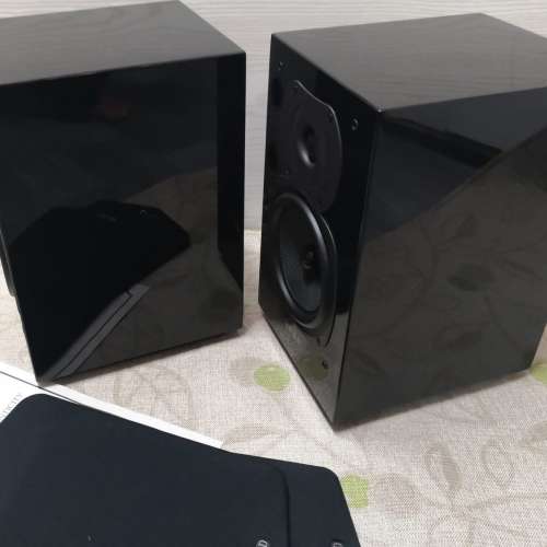 英國quda 12L2二代書架喇叭鋼琴黑95%新