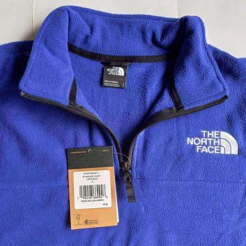 🚩🇺🇸美版 The North Face Anchor Shirt 藍色開胸拉鏈🎯抓毛🎯長袖 Tee S 細碼