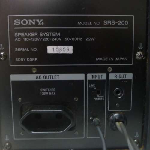 Sony SRS-200 有源音箱一对