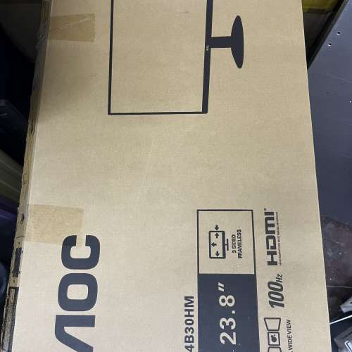 AOC 24吋 24B30HM 1080P 100Hz 好少用 冇邊框 有原装包裝箱