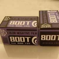 35mm - 2-rolls 800T Cine Color Negative film, Pre-remaval remjet, C-41, 36exp