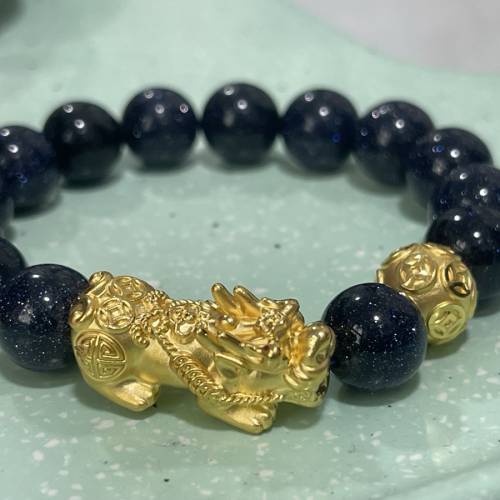 😆大大隻足金吸財貔貅手鏈 $4888