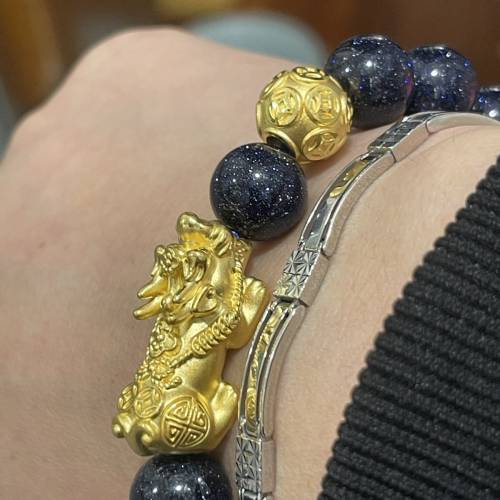 😆大大隻足金吸財貔貅手鏈 $4888