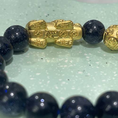 😆大大隻足金吸財貔貅手鏈 $4888