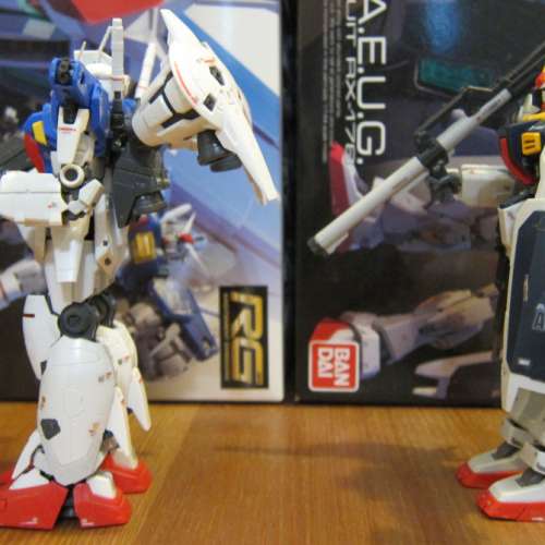 RG 高達 Mk-II + RG 高達 GP01Fb (Gundam) 已砌