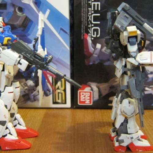 RG 高達 Mk-II + RG 高達 GP01Fb (Gundam) 已砌
