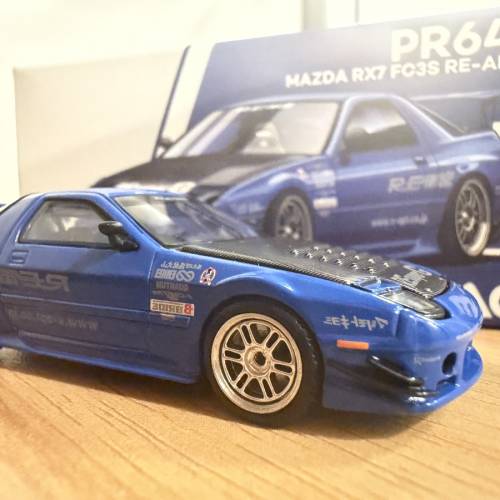 PR64-290 Mazda RX7 FD3S RE- AMEMIYA 藍色模型車