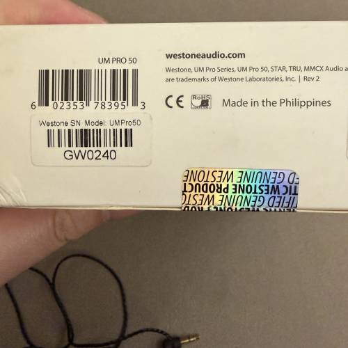 Westone UM PRO 50 99%new