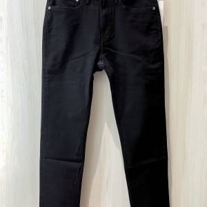 100%全新 H&M Denim Men's Jeans 31"腰 Slim Straight 男裝全黑牛仔褲