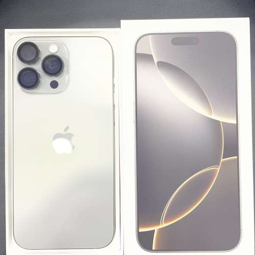 99%New iPhone 16 Pro Max 256GB 原色 蘋果保養至2026年5月11日 電池效能100% 香港...