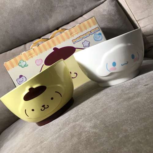🥣 CINNAMOROLL & POMPOMPURIN Ceramic Bowl 2pc McDonald SANRIO 🍔 NEW 全新 陶...