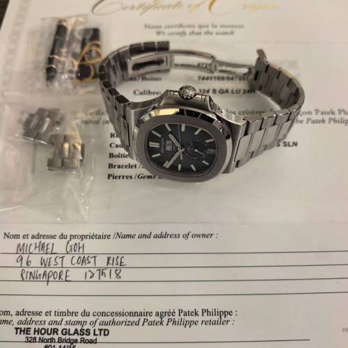 百達翡5726A蓝面鹦鹉螺