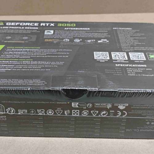 【美版全新】MSI 微星 RTX 3050 LP 6GB 顯示卡  專為小機箱打造 荃灣站交收