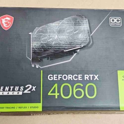 美版MSI GeForce RTX 4060 VENTUS 2X BLACK 8G OC 顯示卡｜DLSS 3技術｜雙風扇散熱...