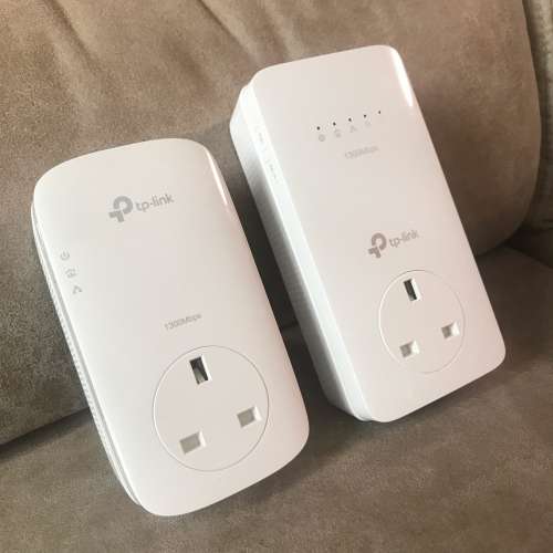 💻 TP-LINK AV1300 2pc Set Gigabit HomePlug USED 電力線網路橋接器 2件套 無線 電...