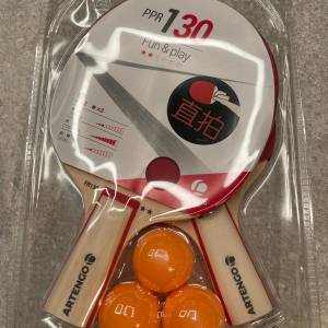 迪卡濃 DECATHLON 乒乓球拍1塊+3乒乓球 全新未使用 FR130