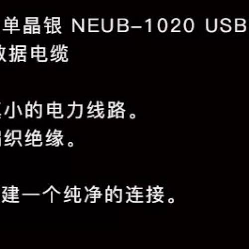 NEOTECH NEUB 1020 單晶銀 USB 線 1米 A to B