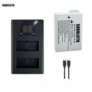 SHOULIETU CANON LP-E8 Lithium-Ion Battery Pack With Dual USB Type-C Charge 代...