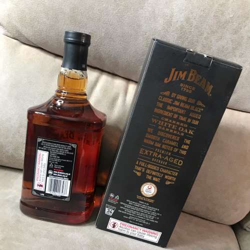 🥃 JIM BEAM Black Extra-Aged 1L 43% Bourbon Whisky USA NEW 全新 美國🇺🇸 波本...
