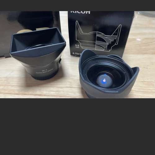 （Ricoh GR 可用）Ricoh 0.75x wide conversion lens GW-3 + Hood & Adapter GH-3