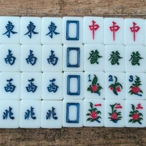 60%NEW 綠色 麻雀牌 麻將