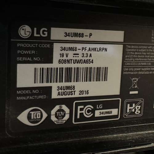 LG 34UM68 34吋 21:9 UltraWide IPS Monitor