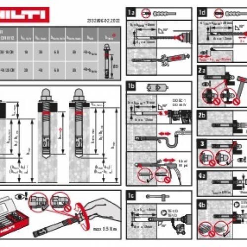 喜得利Hilti hst3-r m8/10/12/16 75-230mm不銹鋼拉爆