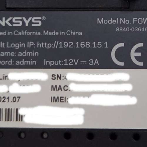 Linksys FGW3000 5G WIFI 6 AX3000 MESH ROUTER 路由器