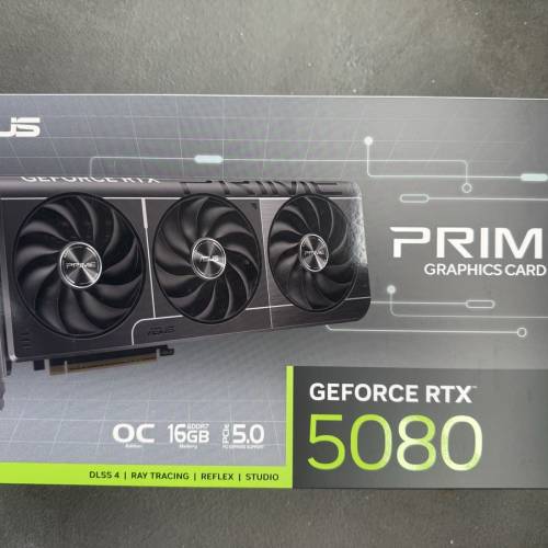 全新未開封港行ASUS Prime GeForce RTX 5080 16GB GDDR7 OC Edition