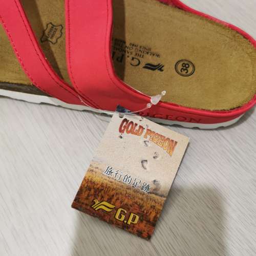 100%全新女裝橙紅色涼鞋