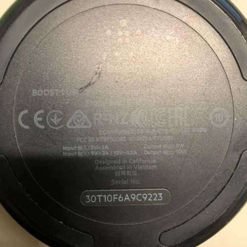 Belkin Boost UP Wireless Charging Qi 10W 無線充電板 越南製造